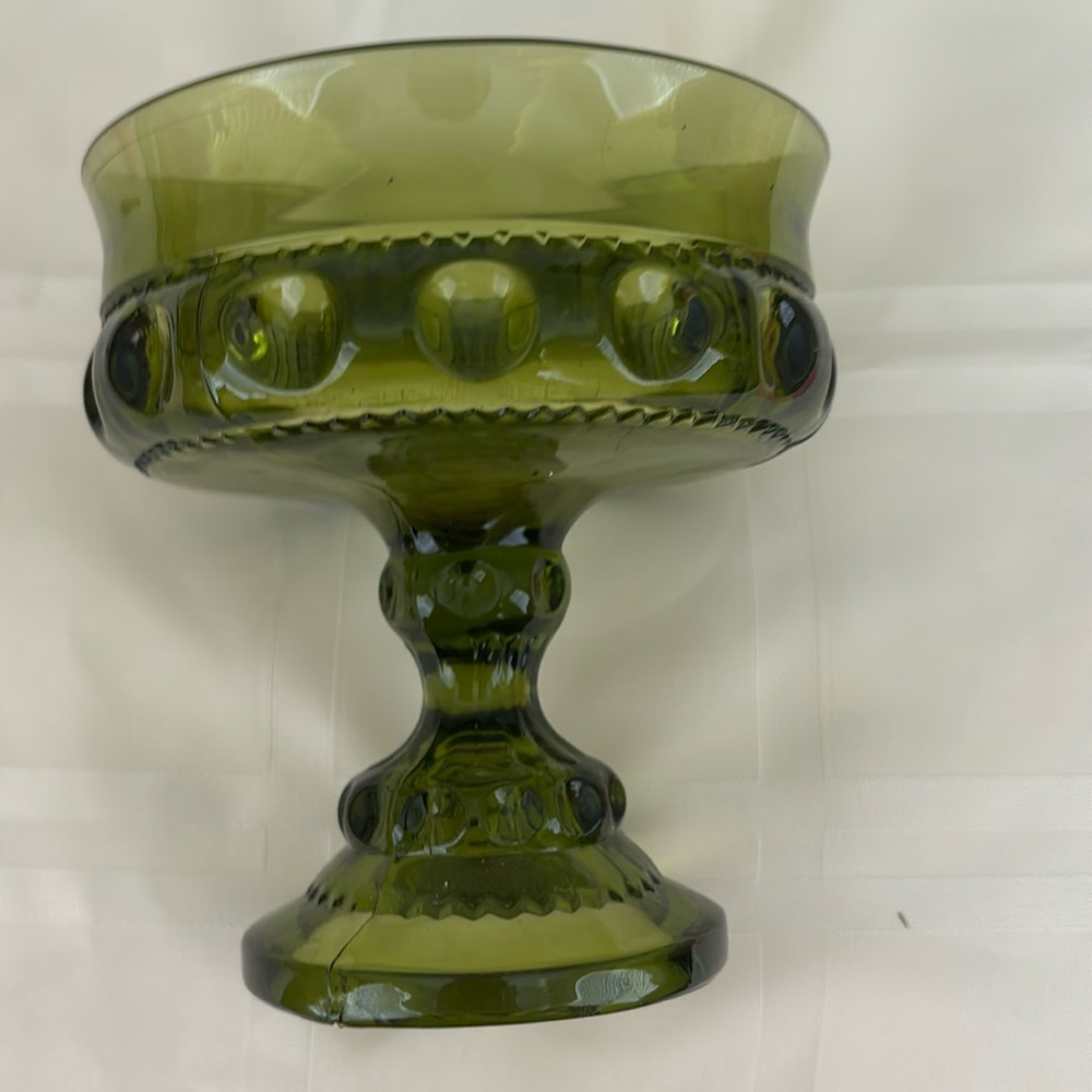 Mid century candy dish compote bowl